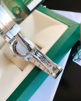 Replica Rolex Oyster Perpetual SS/SS Yellow/Stk Angle Detail
