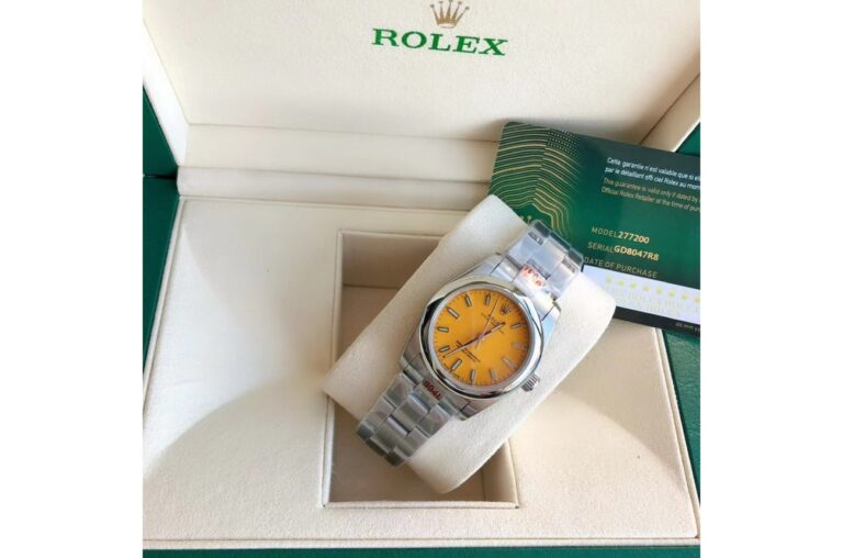 Replica Rolex Oyster Perpetual SS/SS Yellow/Stk Design Element