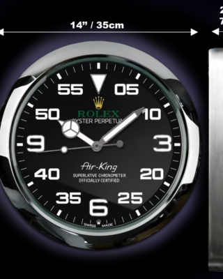 Replica ROLEX WALL CLOCK – AIR KING OYSTER PERPETUAL Angle Detail