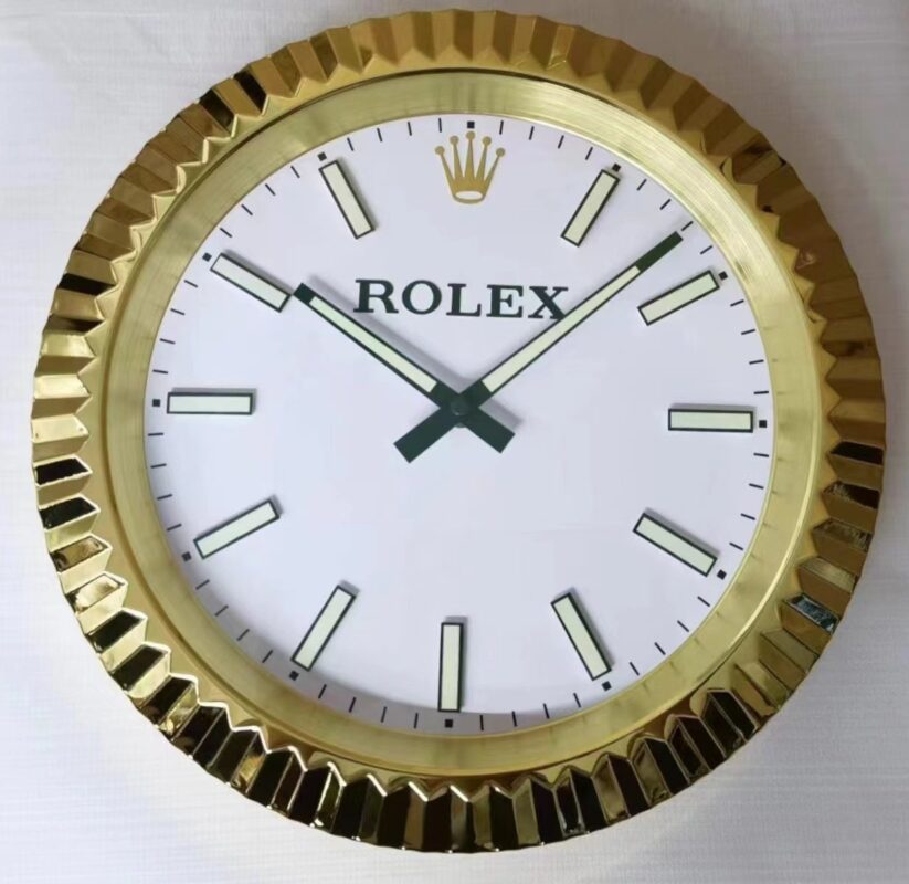 ROLEX WALL CLOCK DATEJUST GOLD
