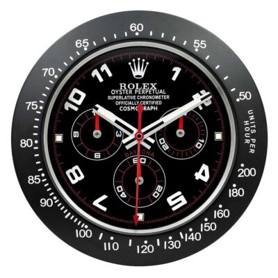 ROLEX WALL CLOCK – DAYTONA BLACK/RED