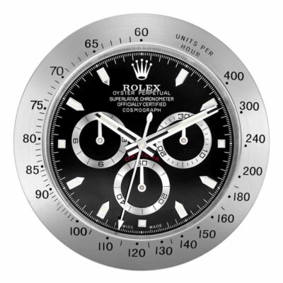 Replica ROLEX WALL CLOCK – DAYTONA CHRONOGRAPH BLACK Perspective View