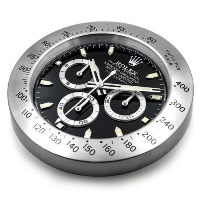 Replica ROLEX WALL CLOCK – DAYTONA CHRONOGRAPH BLACK Close-Up Focus