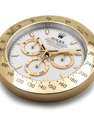 ROLEX WALL CLOCK – DAYTONA GOLD/WHITE DIAL 2