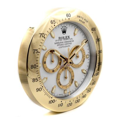 ROLEX WALL CLOCK – DAYTONA GOLD/WHITE DIAL