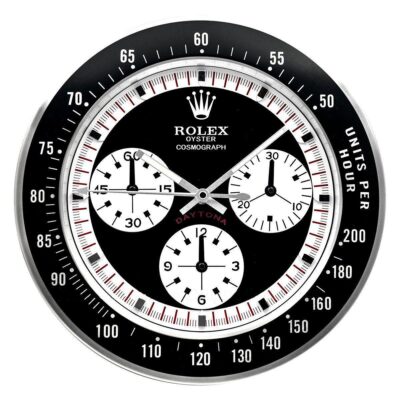 Replica ROLEX WALL CLOCK – DAYTONA PAUL NEWMAN BLACK Perspective View