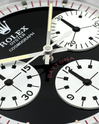 Replica ROLEX WALL CLOCK – DAYTONA PAUL NEWMAN BLACK Close-Up Focus