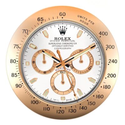 Replica ROLEX WALL CLOCK – DAYTONA ROSE GOLD Perspective View