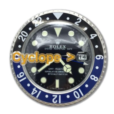 Replica ROLEX WALL CLOCK – GMT MASTER II BATMAN Profile Shot