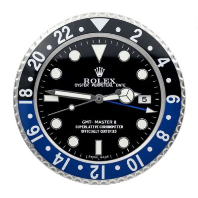 Replica ROLEX WALL CLOCK – GMT MASTER II BATMAN Style Perspective