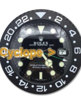 Replica ROLEX WALL CLOCK – GMT MASTER II BLACK Profile Shot