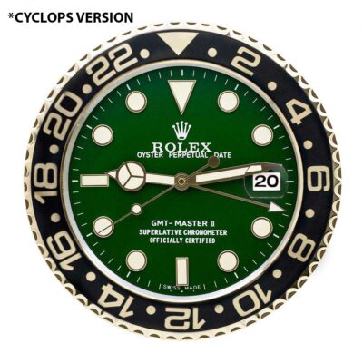 Replica ROLEX WALL CLOCK – GMT MASTER II GOLD Style Perspective