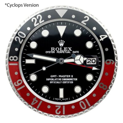 Replica ROLEX WALL CLOCK – GMT MASTER II ‘COKE’ Perspective View
