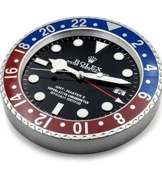 Replica ROLEX WALL CLOCK – GMT MASTER II ‘PEPSI’ EDITION Close-Up Focus