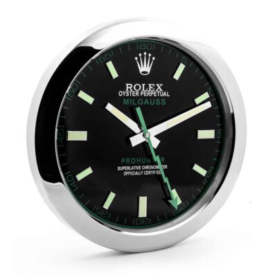 ROLEX WALL CLOCK – MILGAUSS BLACK