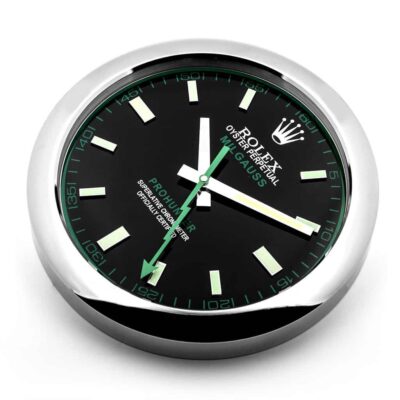 Replica ROLEX WALL CLOCK – MILGAUSS BLACK Angle Detail