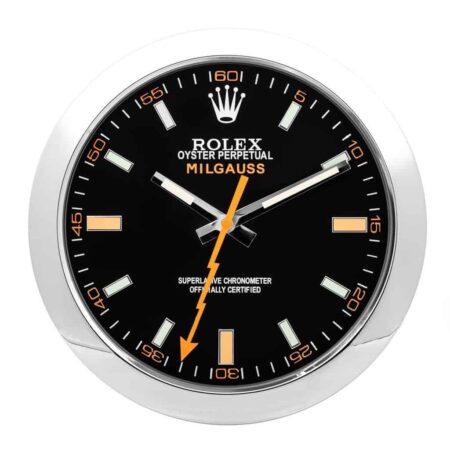 ROLEX WALL CLOCK – MILGAUSS BLACK/ORANGE 3