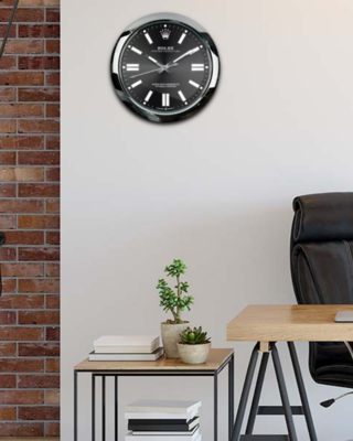 Replica ROLEX WALL CLOCK – OYSTER PERPETUAL BLACK Design Element