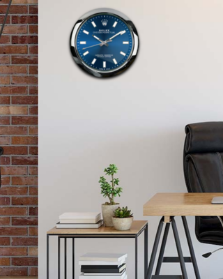 Replica ROLEX WALL CLOCK – OYSTER PERPETUAL BLUE Design Element