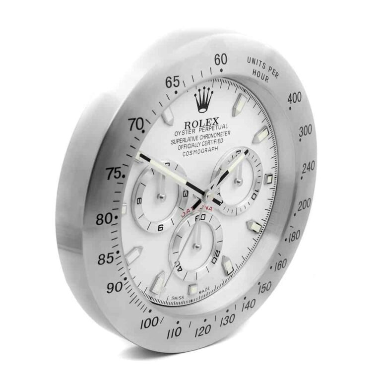 Replica ROLEX WALL CLOCK – ROLEX DAYTONA SILVER