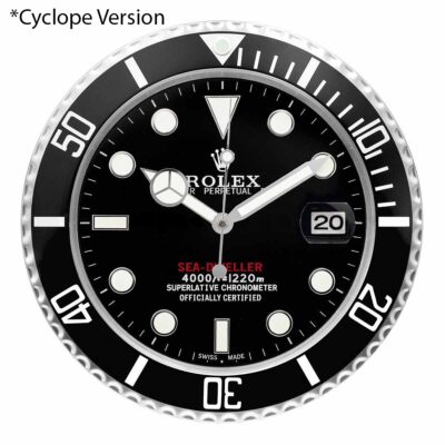 Replica ROLEX WALL CLOCK – SEA-DWELLER ‘RED’ Perspective View
