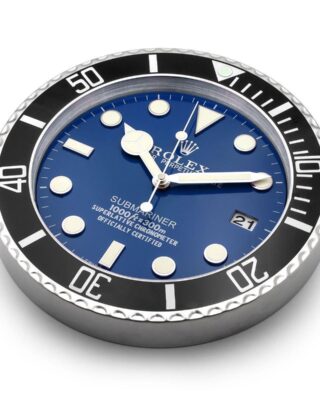 Replica ROLEX WALL CLOCK – SUBMARINER BLACK/BLUE Angle Detail