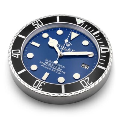 Replica ROLEX WALL CLOCK – SUBMARINER BLACK/BLUE Angle Detail