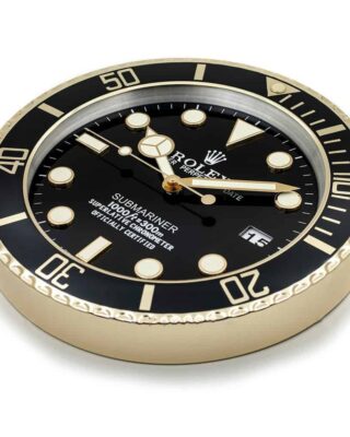 Replica ROLEX WALL CLOCK – SUBMARINER GOLD Close-Up Focus