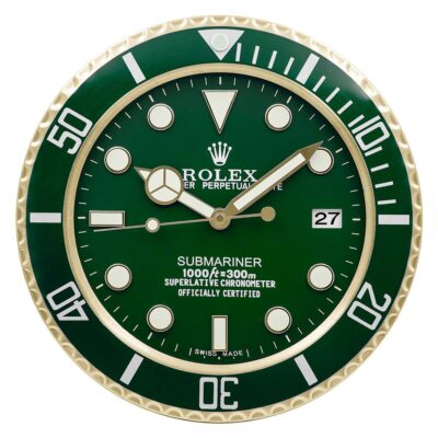 Replica ROLEX WALL CLOCK – SUBMARINER GREEN GOLD