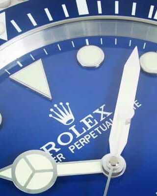 Replica ROLEX WALL CLOCK – SUBMARINER VIVID BLUE DIAL Close-Up Focus