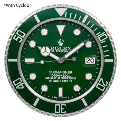 Replica ROLEX WALL CLOCK – SUBMARINER ‘HULK‘ EDITION Perspective View