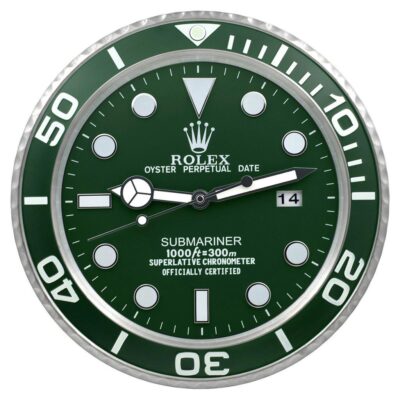 Replica ROLEX WALL CLOCK – SUBMARINER ‘HULK‘ EDITION Angle Detail