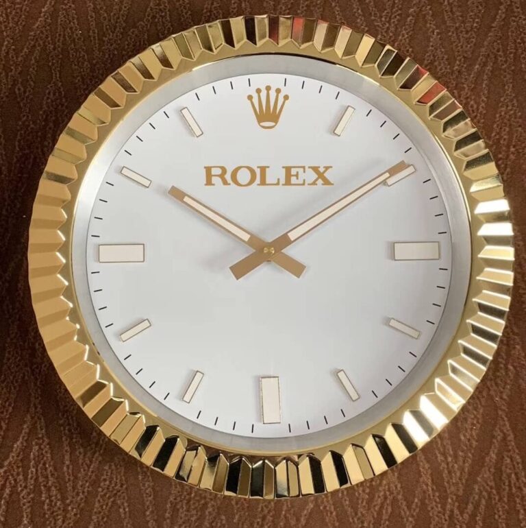 Replica ROLEX WALL CLOCK – WIMBLEDON OYSTER DATEJUST GOLD Feature Highlight