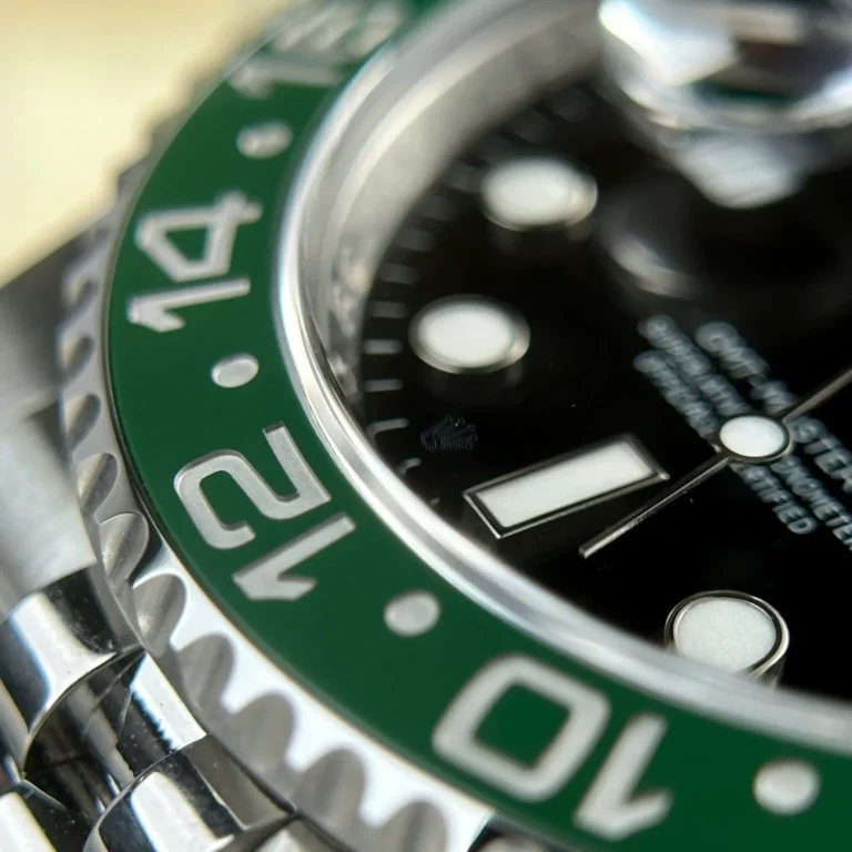 Replica Rolex GMT Master Sprite Black Dial Green and clack Bezel Jubilee Bracelet