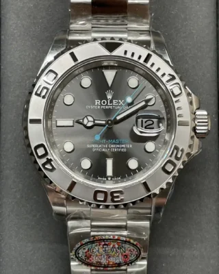 Superclone Rolex Yacht-Master Rhodium Dial 126622 Angle Detail