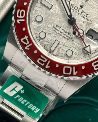 Replica Rolex GMT Master II Superman Meteorite Dial Blue Red Bezel