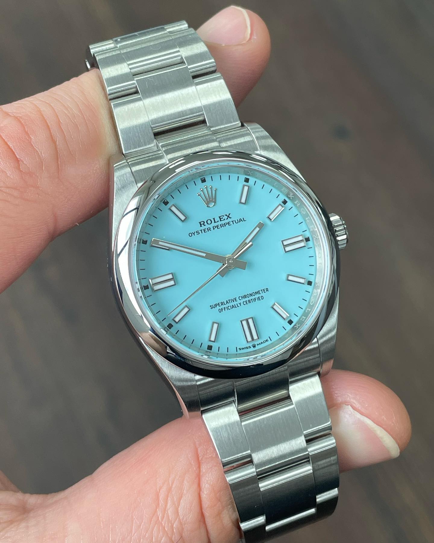 Rolex Oyster Perpetual 36mm Tiffany Blue Dial 126000 photo review