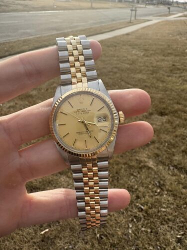 Click to view full screen Rolex Datejust Champagne Dial 16013 36 mm photo review