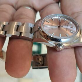 Rolex Oyster Perpetual Date 34mm Salmon Dial 115200 photo review