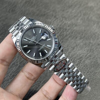 Superclone Rolex Datejust Rhodium Dial 126334 Jubilee Angle Detail