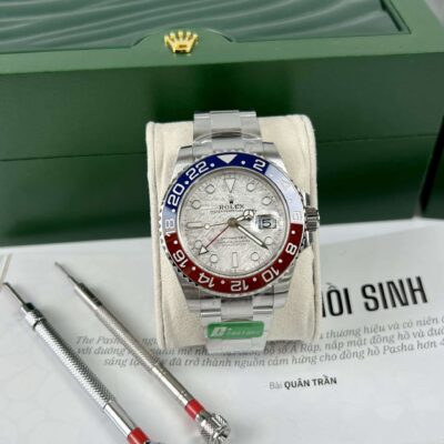 Superclone Rolex GMT-Master II Meteorite Dial 126719BLRO "Superman" Oyster Perspective View