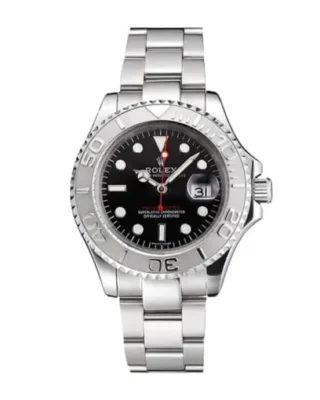 Replica Rolex Yacht-Master Black Dial 116622 Close-Up Focus