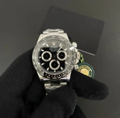 Superclone Rolex Daytona "Reverse Panda" Black Dial 116500LN Perspective View