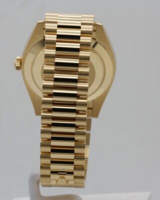 Superclone Rolex Day-Date Black Dial 228238 Close-Up Focus