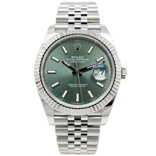 Replica Rolex Datejust Green Dial 126334 Jubilee 41 mm photo review