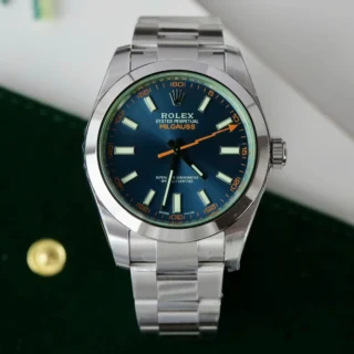 Replica Rolex Milgauss Blue Dial Oyster Bracelet