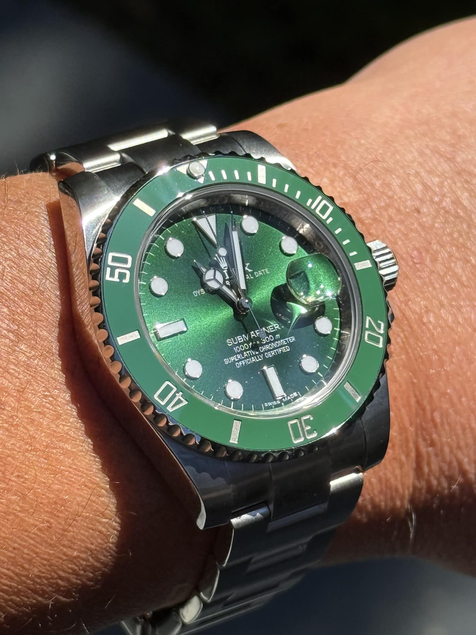 Superclone Rolex Submariner 40mm Green Dial 116610LV "Hulk" photo review