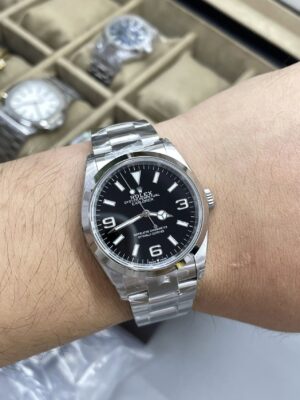 Click to view full screen Superclone Rolex Explorer Black Dial 224270 photo review