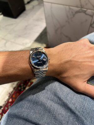 Click to view full screen Rolex Datejust Blue Dial 126334 Jubilee 41 mm photo review