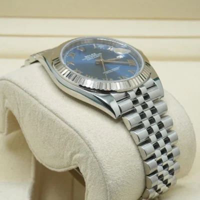 Replica Rolex Datejust Blue Dial 126334 Jubilee Roman Dials Design Element
